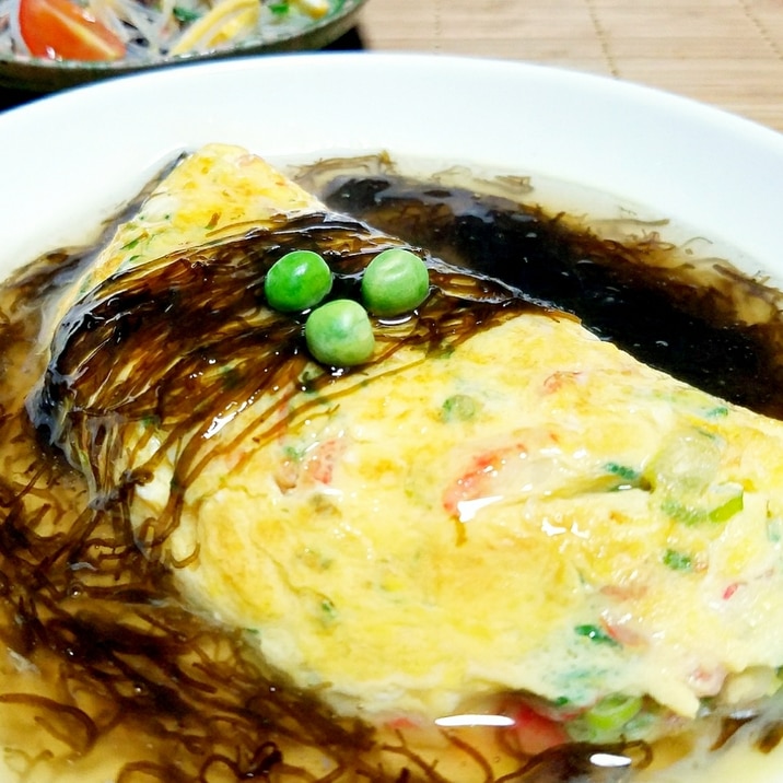 もずく酢で時短節約超簡単!とろ~りかに玉もずくあん